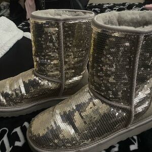 UGG Sparkling Gold Sequin Boots